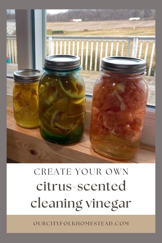 DIY citrus-scented cleaning vinegar #diy #household #cleaner #citrus #scented #recipe #fromscratch