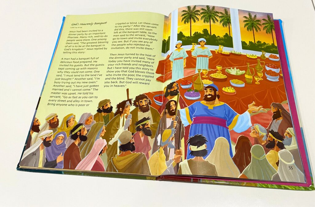 Open page to the Contemporary Bible Series book